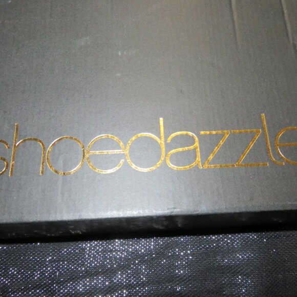 Shoe Dazzle Willow Gold Faux Leather Rhinestone Embellished Stiletto Sandals 7 - Picture 14 of 15